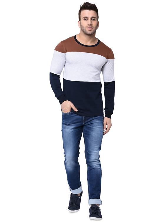 multi colored color block t-shirt - 16243826 - Zoom Image - 4