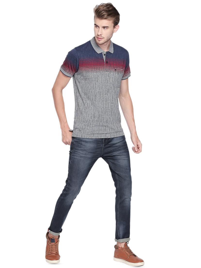 grey cotton blend polo t-shirt - 16243993 - Zoom Image - 4