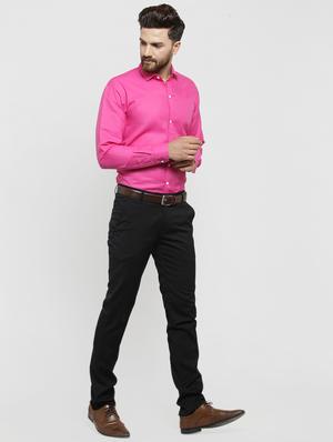 pink solid casual shirt - 16244032 - Standard Image - 4