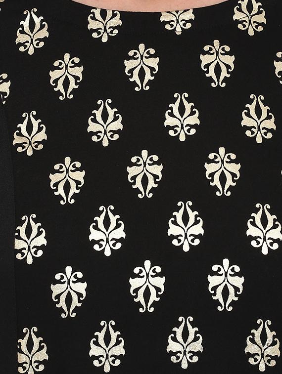 Block printed straight kurta - 16244754 - Zoom Image - 4