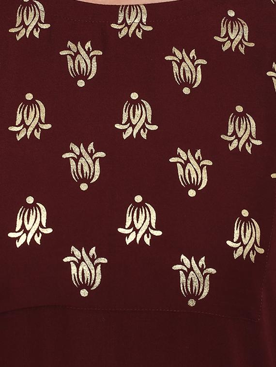 Block printed straight kurta - 16244762 - Zoom Image - 4