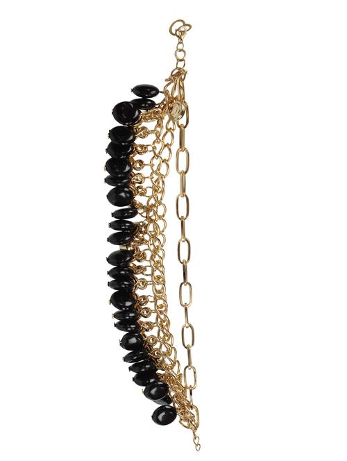 black metal beaded bracelet - 16244963 - Standard Image - 1
