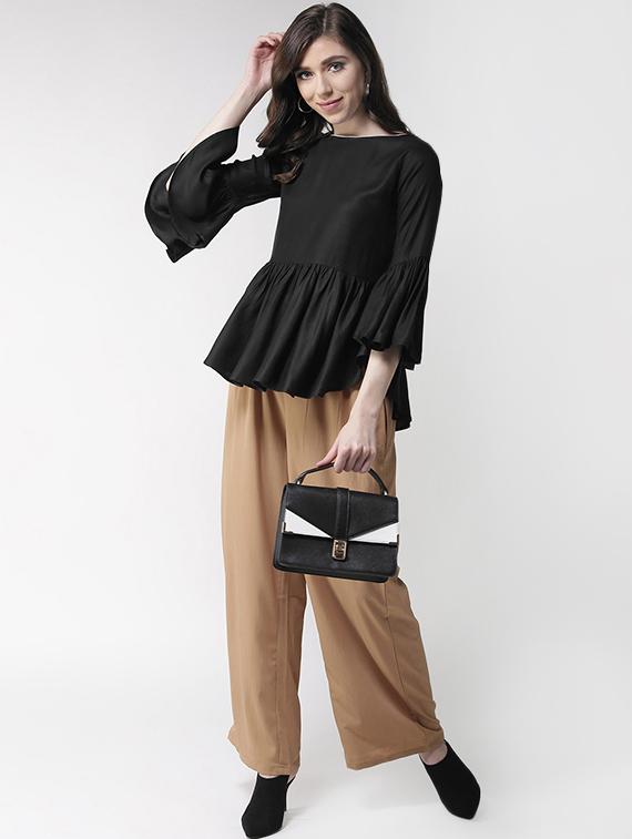 bell sleeved gathered top - 16245034 - Zoom Image - 4