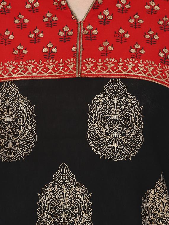 block printed straight kurta - 16245557 - Zoom Image - 4