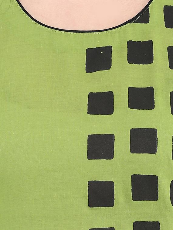 block printed straight kurta - 16245561 - Zoom Image - 4