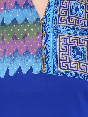 block printed straight kurta - 16245562 - Standard Image - 4