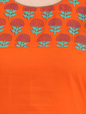 block printed straight kurta - 16245563 - Standard Image - 4
