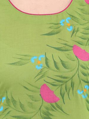 block printed straight kurta - 16245565 - Standard Image - 4