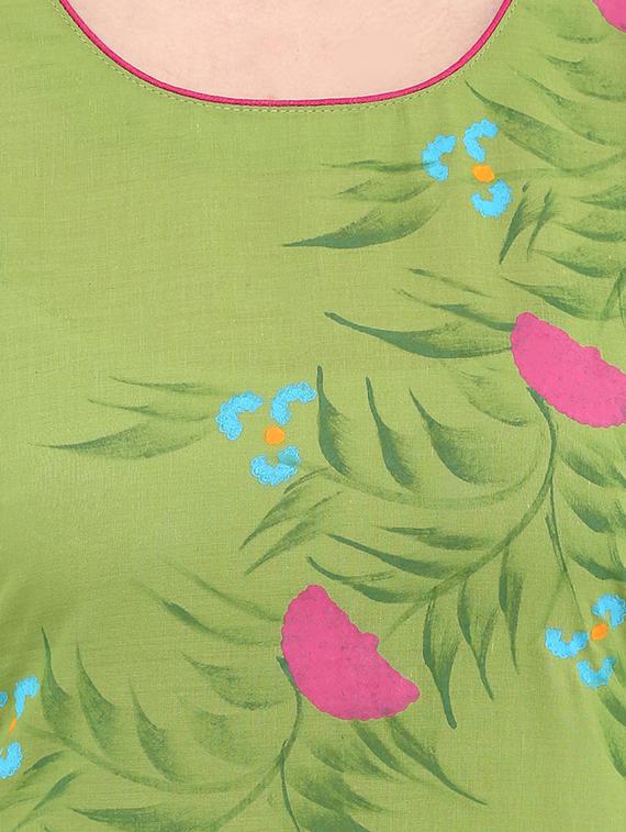 block printed straight kurta - 16245565 - Zoom Image - 4