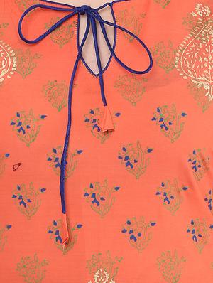block printed straight kurta - 16245566 - Standard Image - 4