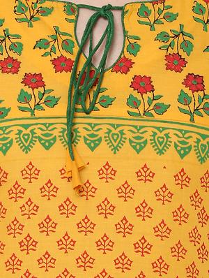 block printed straight kurta - 16245567 - Standard Image - 4