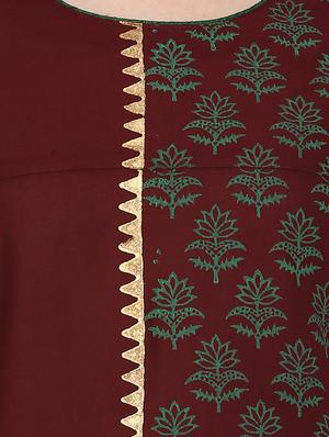 block printed straight kurta - 16245575 - Standard Image - 4