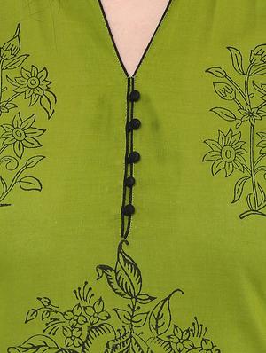 block printed straight kurta - 16245580 - Standard Image - 4