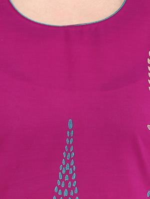 block printed straight kurta - 16245581 - Standard Image - 4