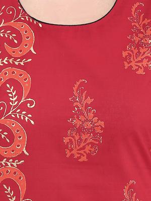 block printed straight kurta - 16245582 - Standard Image - 4