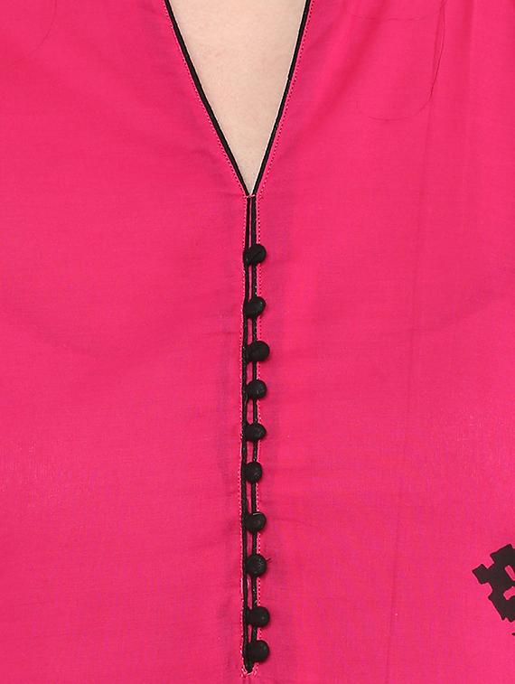 block printed straight kurta - 16245586 - Zoom Image - 4