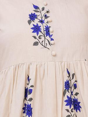Floral printed high slit kurta - 16245734 - Standard Image - 4