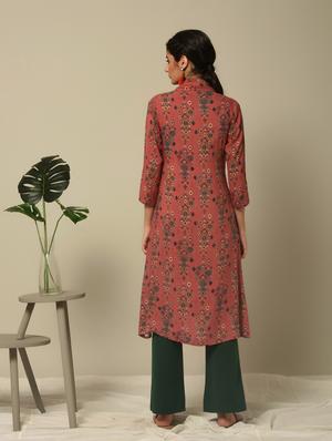 Printed layered kurta - 16245923 - Standard Image - 4