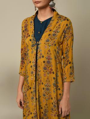 Printed layered kurta - 16245958 - Standard Image - 4
