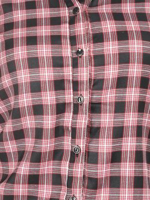 pleated back checkered shirt - 16246999 - Standard Image - 4