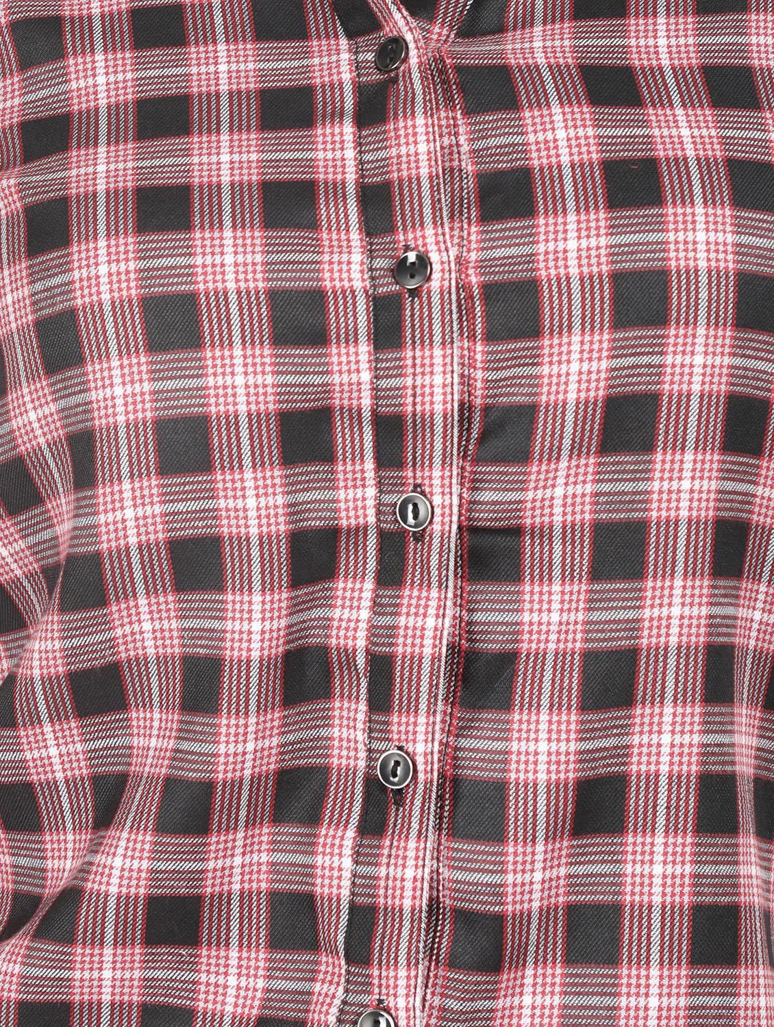 pleated back checkered shirt - 16246999 - Zoom Image - 4