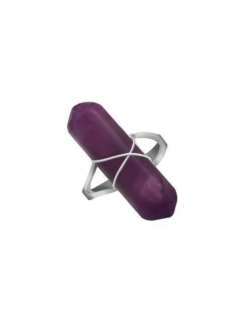 purple metal hand ring - 16247194 - Standard Image - 1