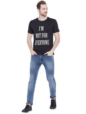 black typographic chest print t-shirt - 16248965 - Standard Image - 4