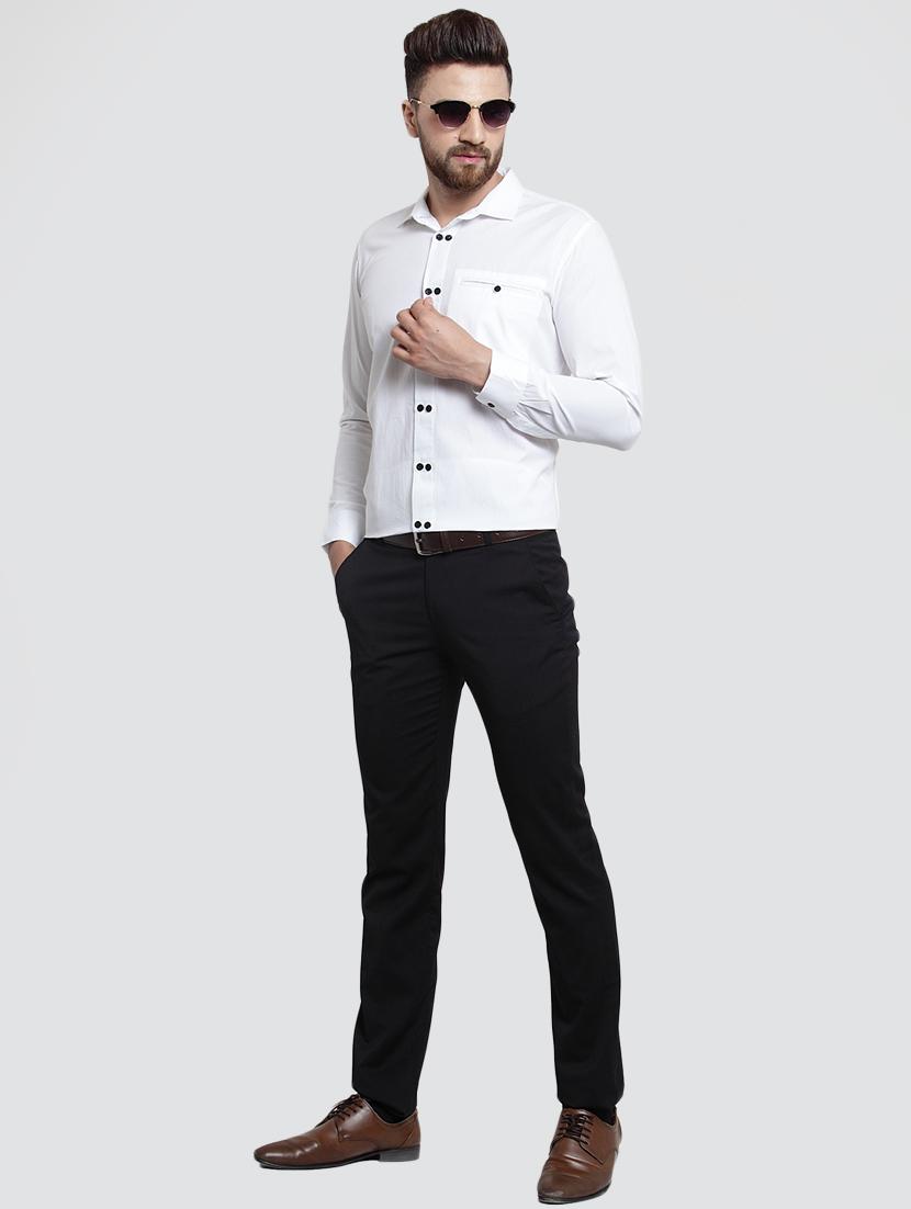 white solid casual shirt - 16250070 - Zoom Image - 4