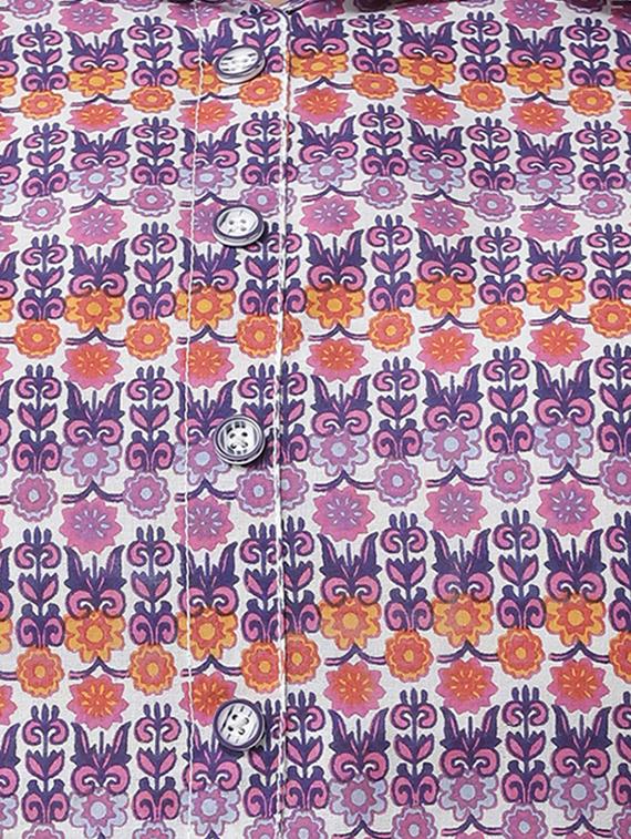 ditsy floral printed a-line kurta - 16250241 - Zoom Image - 4