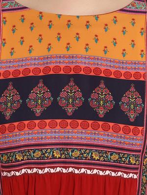 floral printed a-line kurta - 16250361 - Standard Image - 4