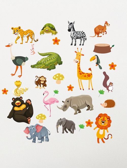 Sehaz Artworks Bestia Multi Wall Decal or Living Room Sticker for Home Bathroom, Toilet Decoration - 16251040 - Standard Image - 1
