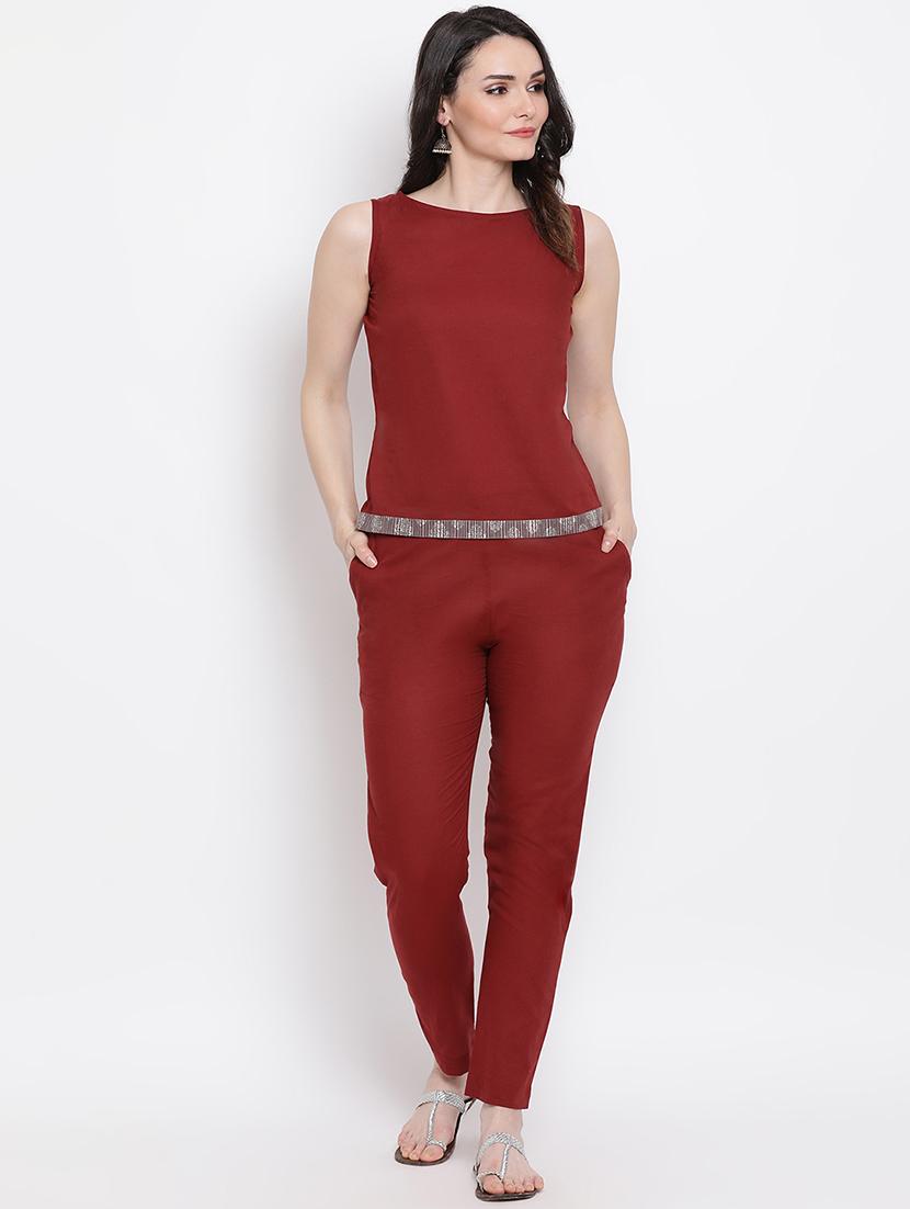 solid kurta pant jacket fusion set - 16251820 - Zoom Image - 4