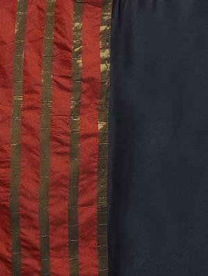 Contrast bordered saree with blouse - 16251914 - Standard Image - 4