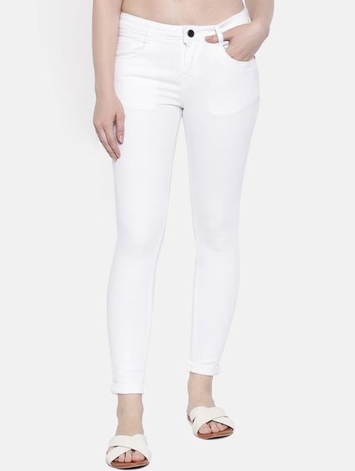 turn up hem skinny fit jeans - 16252559 - Standard Image - 1