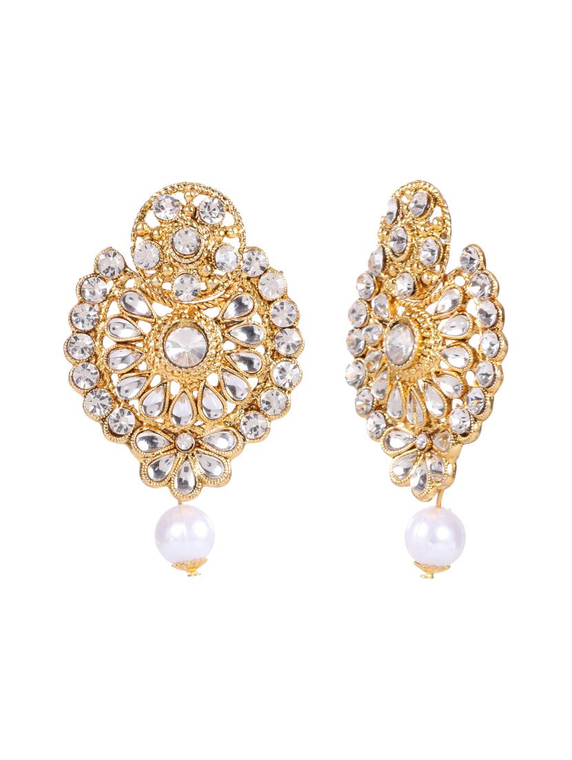 gold brass maang teeka - 16253448 - Zoom Image - 4