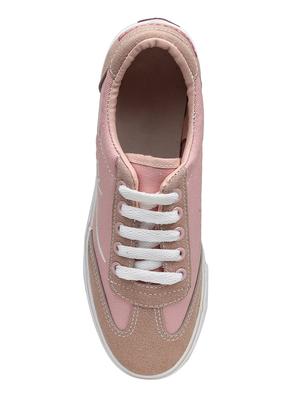 pink lace-up sneakers - 16255131 - Standard Image - 4