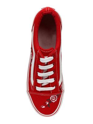 red lace-up sneakers - 16255132 - Standard Image - 4