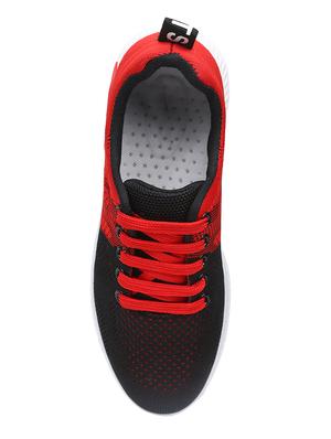 red lace-up sports shoes - 16255134 - Standard Image - 4
