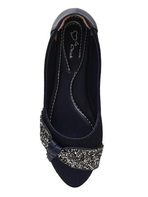 blue slip on ballerinas - 16255156 - Standard Image - 4