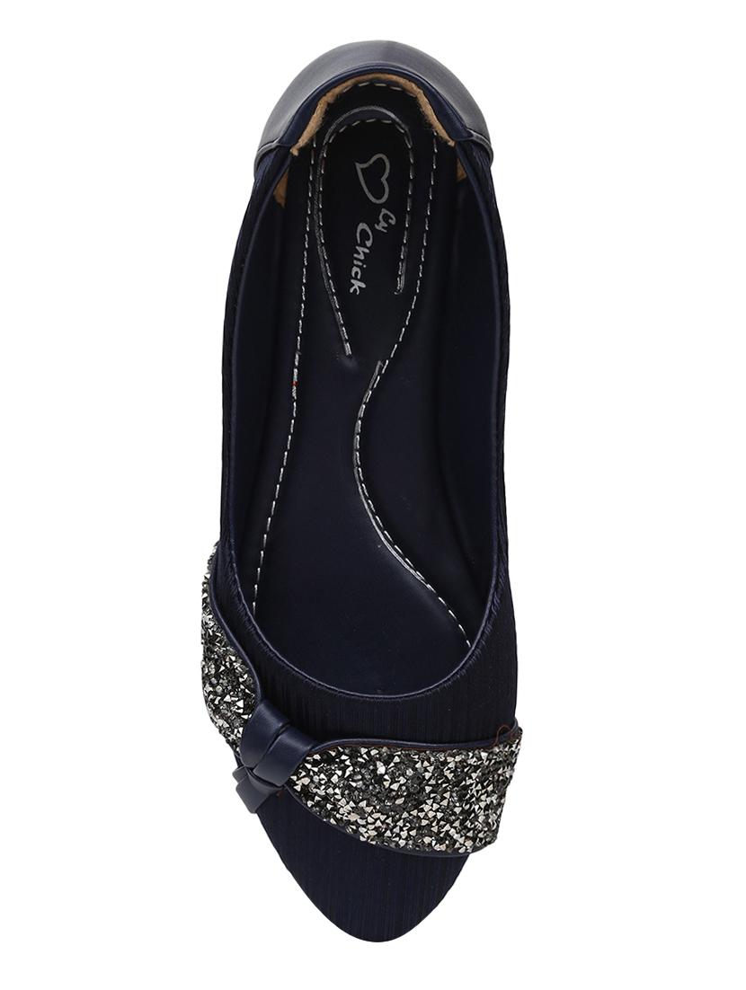 blue slip on ballerinas - 16255156 - Zoom Image - 4