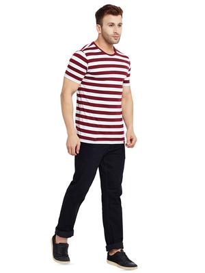maroon striped tshirt - 16255447 - Standard Image - 4