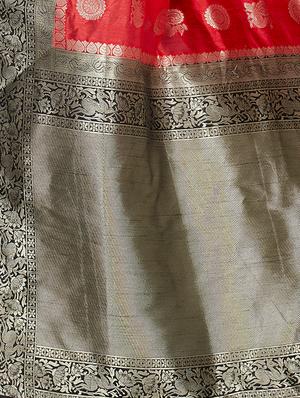 conversational zari motif woven saree with blouse - 16256592 - Standard Image - 4