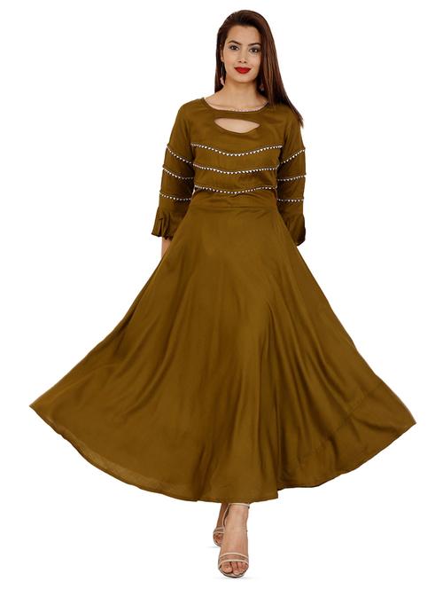 solid flared kurta - 16256694 - Standard Image - 1