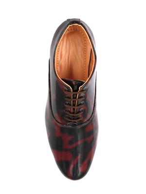 red patent leather lace-up oxfords - 16257469 - Standard Image - 4
