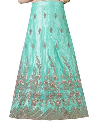 floral embroidered a-line lehenga - 16257529 - Standard Image - 4