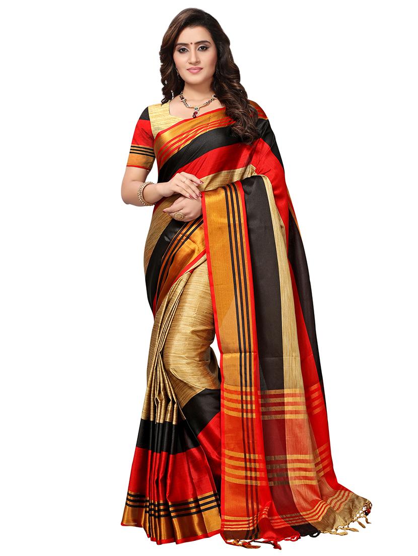 multi color saree combo (set of 2) with blouse - 16258796 - Zoom Image - 4