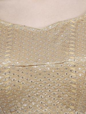 gold georgette embroidered blouse - 16259459 - Standard Image - 4