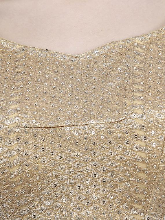 gold georgette embroidered blouse - 16259459 - Zoom Image - 4