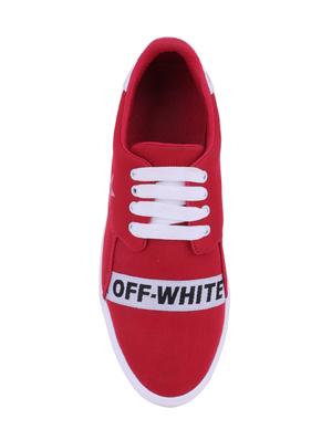 red canvas lace up sneakers - 16260746 - Standard Image - 4