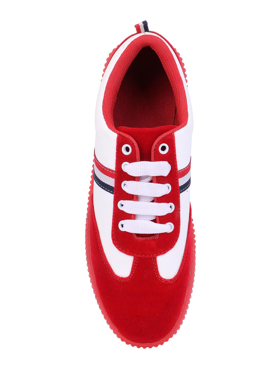 red suede lace up sneakers - 16260757 - Zoom Image - 4